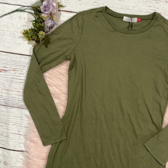 NWT n:PHILANTROPHY Francis Tee Dress Olive Green - Picture 4 of 9